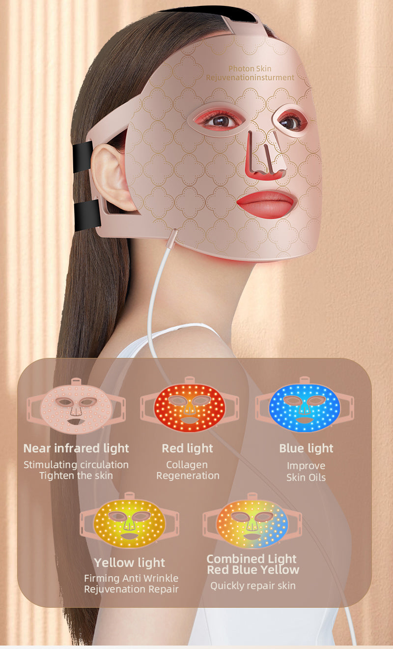 Red Light Therapy Mask for Face (280 LED | IPX7 Waterproof)