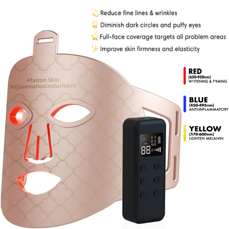 Red Light Therapy Mask for Face (280 LED | IPX7 Waterproof)