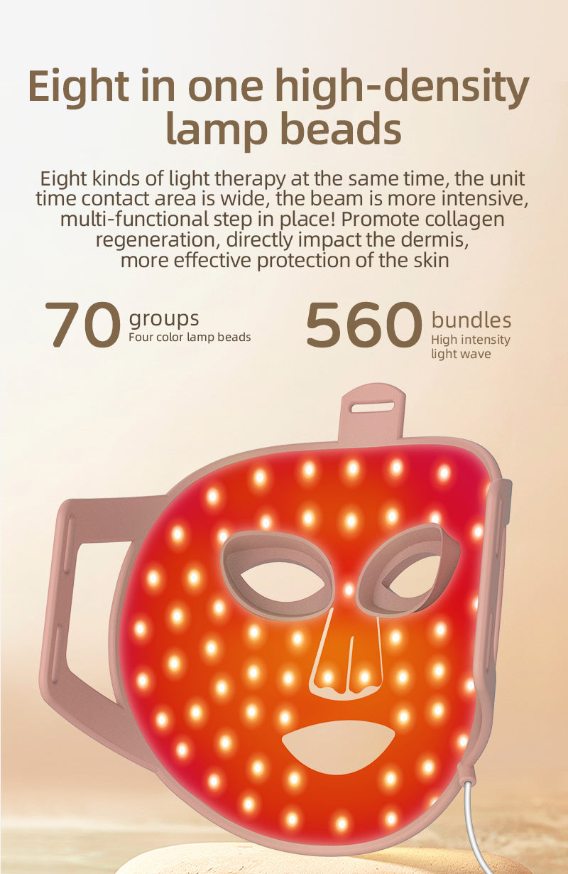 Red Light Therapy Mask for Face (280 LED | IPX7 Waterproof)