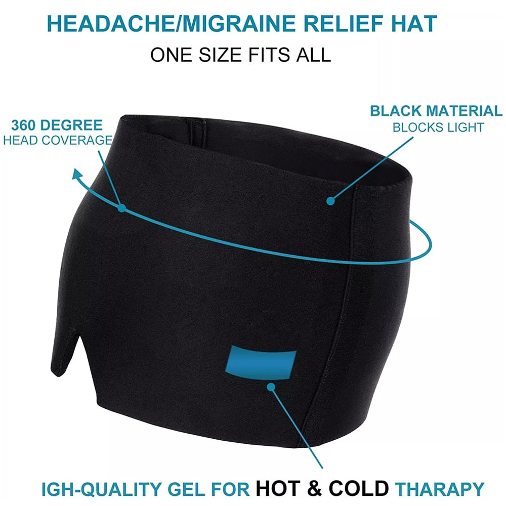 Cold Gel Therapy Headache/Migraine Relief Cap - Reusable