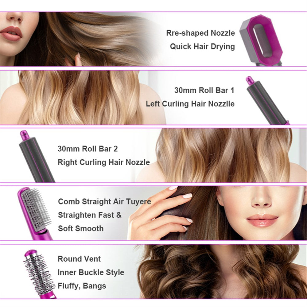 5-in-1 Hair Curler and Straightener Set