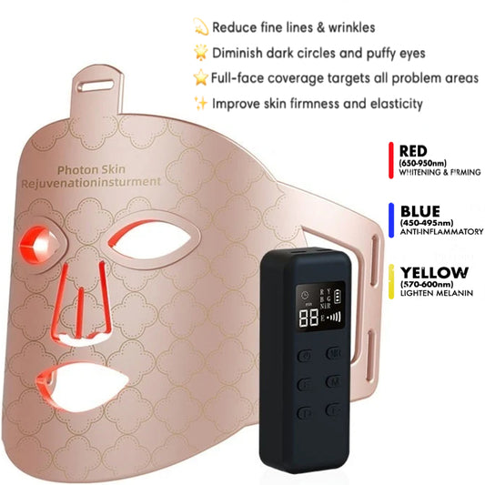 Red Light Therapy Mask for Face (280 LED | IPX7 Waterproof)