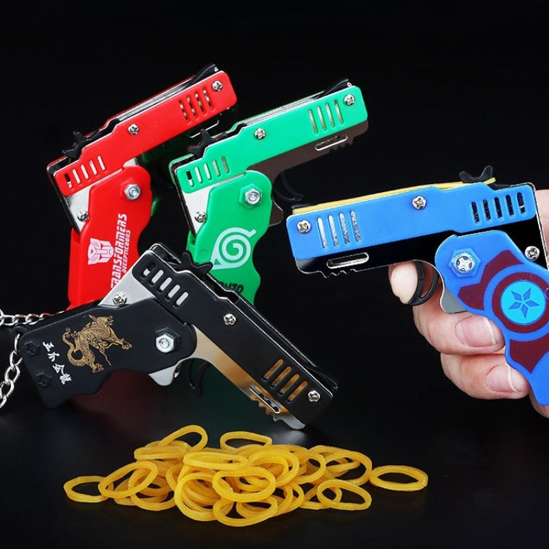 Rubber Band Gun Keychain Toy