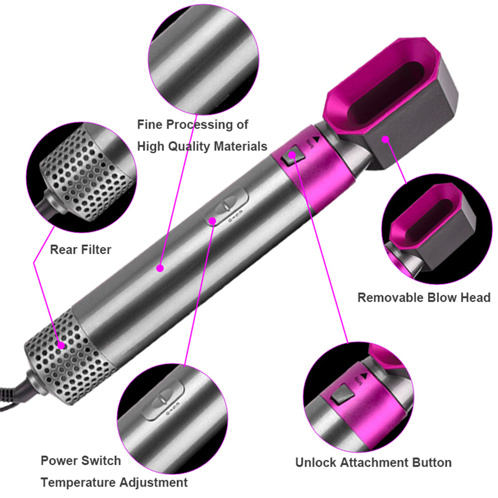 5-in-1 Hair Curler and Straightener Set