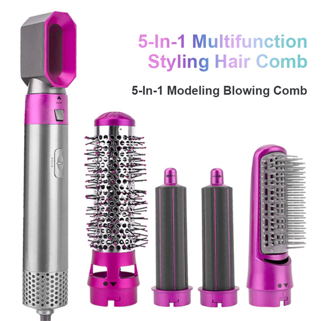 5-in-1 Hair Curler and Straightener Set