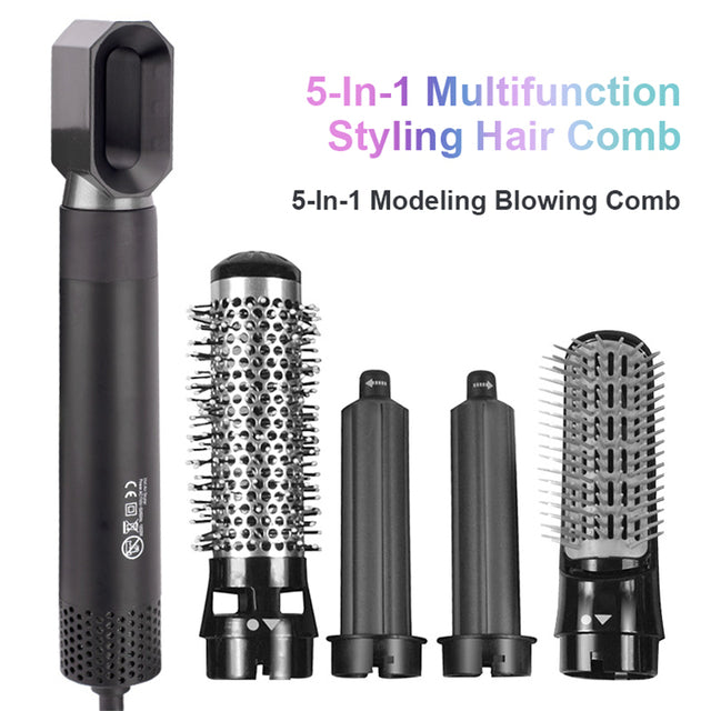 5-in-1 Hair Curler and Straightener Set