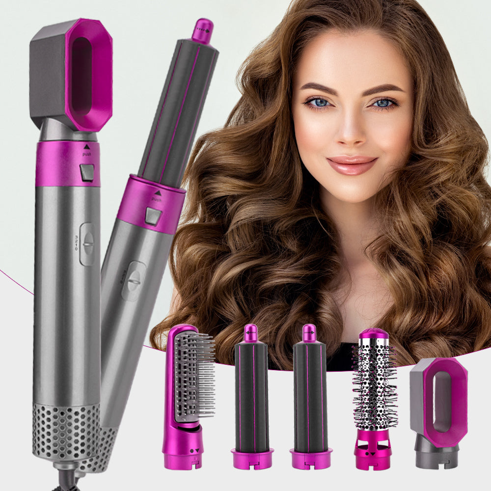 5-in-1 Hair Curler and Straightener Set