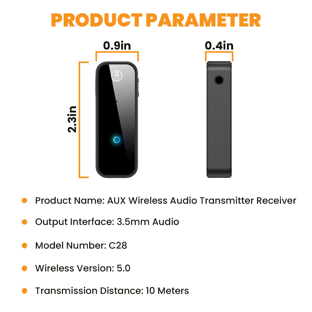 Bluetooth 5.0 Wireless Auxiliary Transmitter