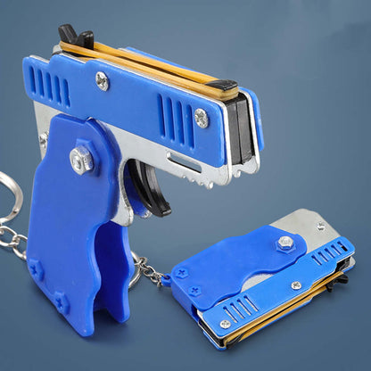 Rubber Band Gun Keychain Toy